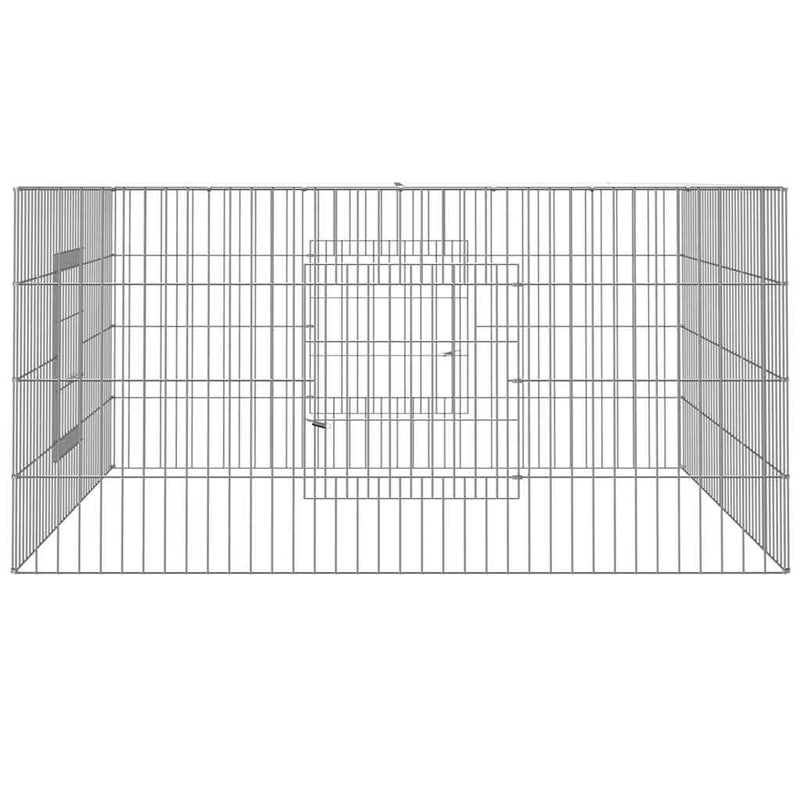Chargez l'image dans la visionneuse de la galerie, Vidaxl konijnenkooi 110x110x55 cm gegalvaniseerd ijzer