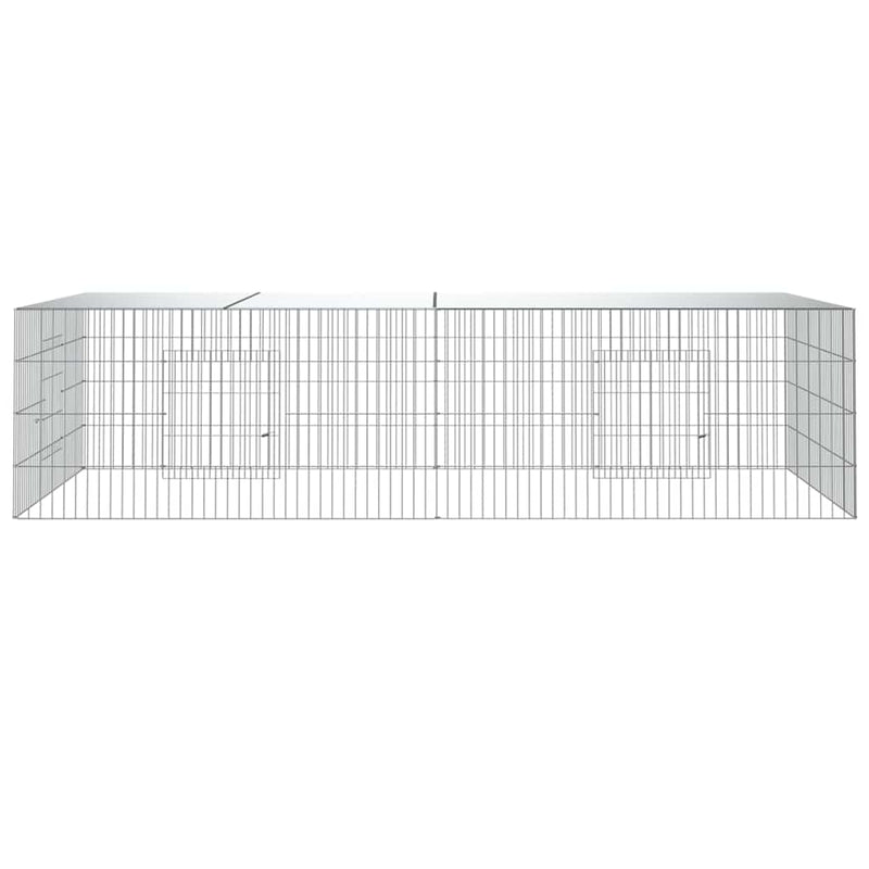 ギャラリービューアに画像をロードする, Vidaxl konijnenkooi met 2 panelen 220x110x55 cm gegalvaniseerd ijzer
