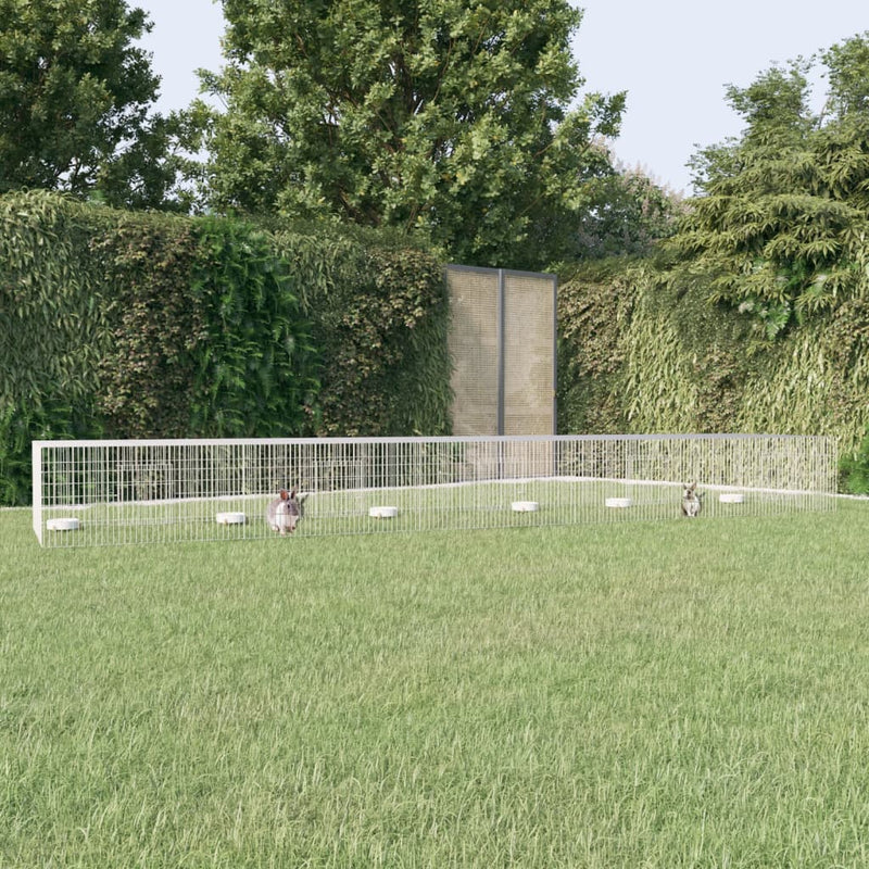 Load image into Gallery viewer, Vidaxl konijnenkooi met 5 panelen 541x109x54 cm gegalvaniseerd ijzer