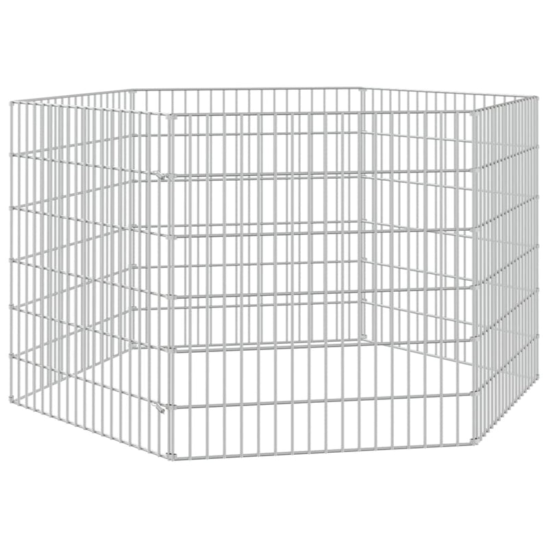 Load image into Gallery viewer, Vidaxl dierenverblijf 6 panelen 54x60 cm gegalvaniseerd ijzer