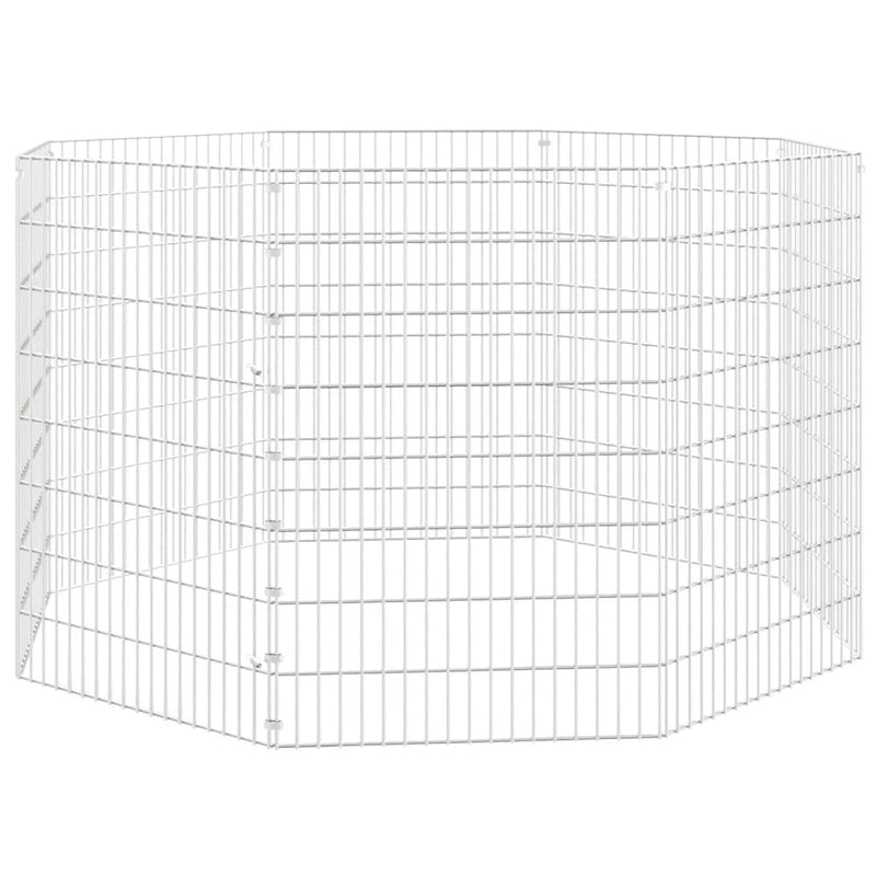 Load image into Gallery viewer, Vidaxl dierenverblijf 8 panelen 54x80 cm gegalvaniseerd ijzer