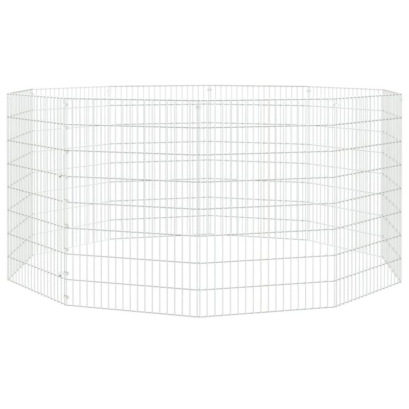 Load image into Gallery viewer, Vidaxl dierenverblijf 10 panelen 54x80 cm gegalvaniseerd ijzer