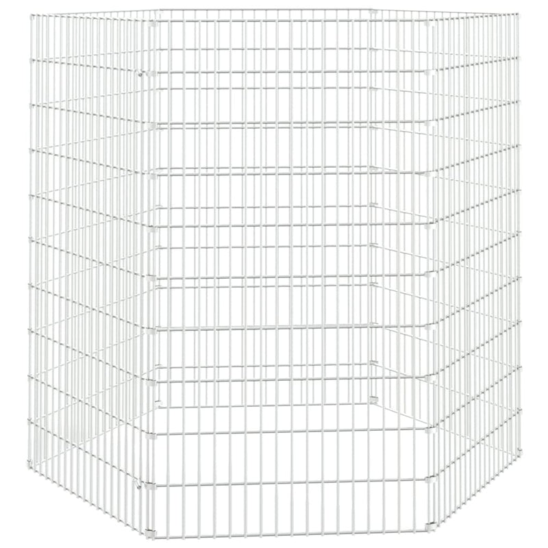 Load image into Gallery viewer, VidaXL Dierenverblijf 6 panelen 54x100 cm gegalvaniseerd ijzer