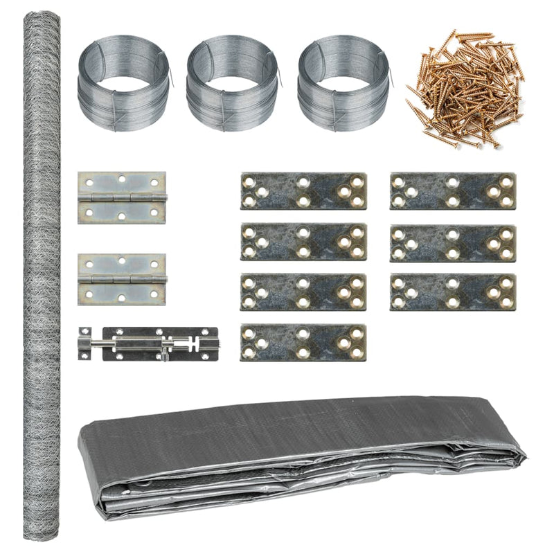 Load image into Gallery viewer, Vidaxl kippenhok 268x100x190 cm metaal