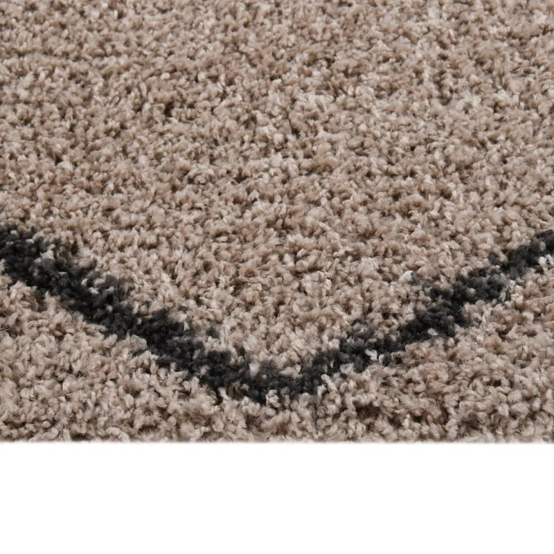 Load image into Gallery viewer, VidaXL Vloerkleed shaggy hoogpolig 160x230 cm beige en antracietkleur