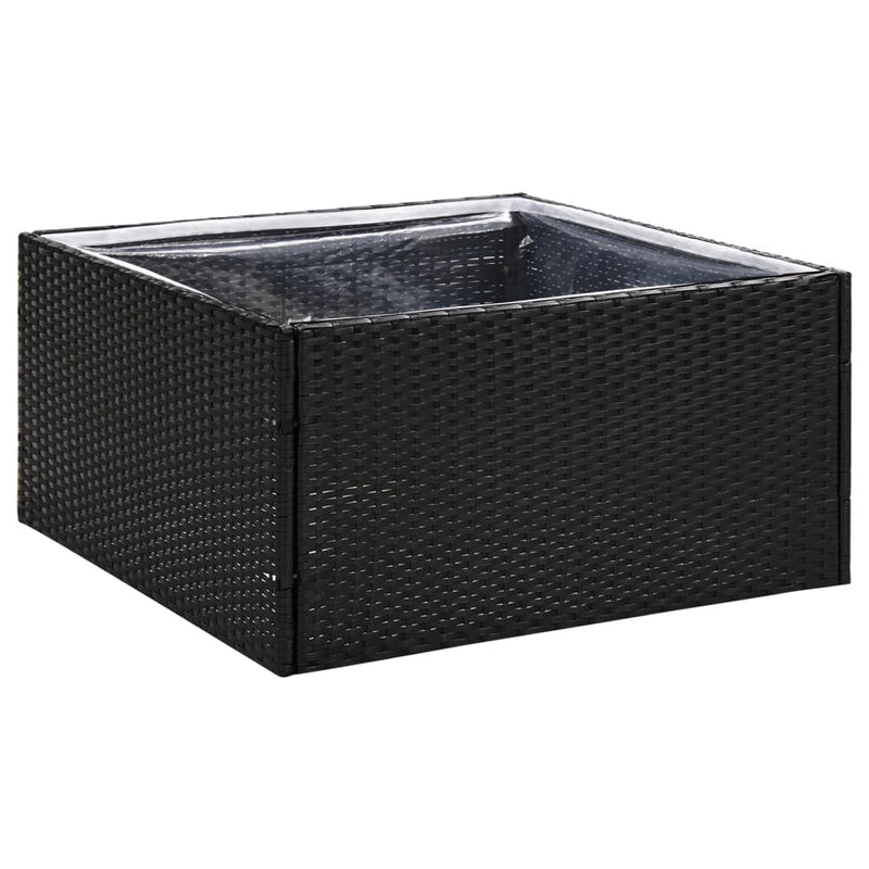 Load image into Gallery viewer, Vidaxl plantenbak 80x80x40 cm poly rattan zwart