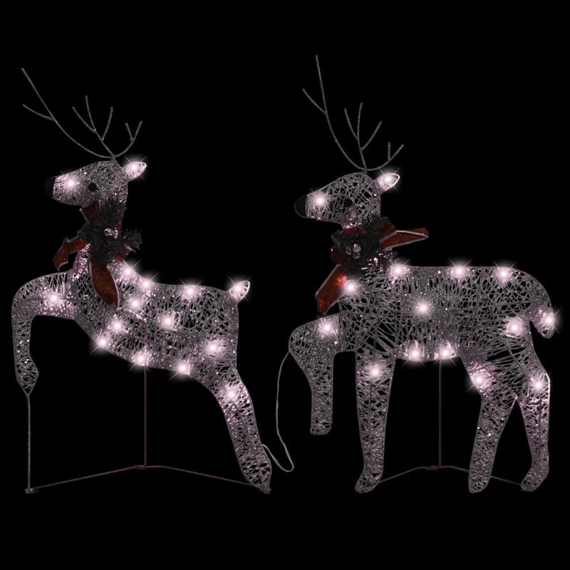 Load image into Gallery viewer, VidaXL Kerstrendieren 2 st 40 LED's goudkleurig