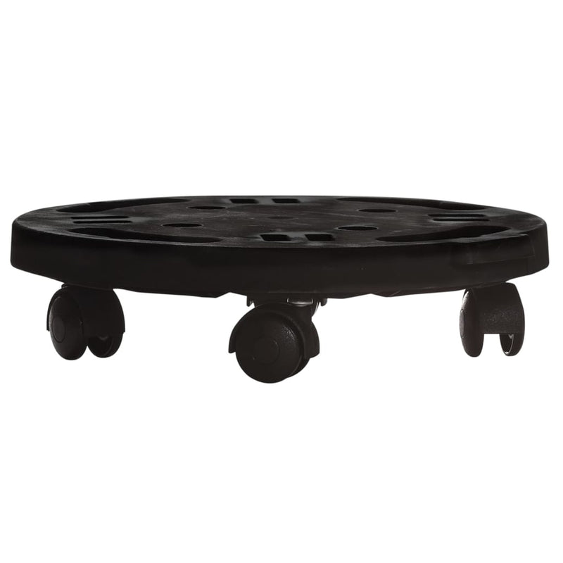 Load image into Gallery viewer, VidaXL Plantentrolley met wielen 170 kg diameter 30 cm zwart