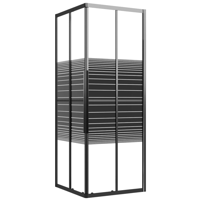 Load image into Gallery viewer, VidaXL Douchecabine strepen 80x80x180 cm ESG zwart