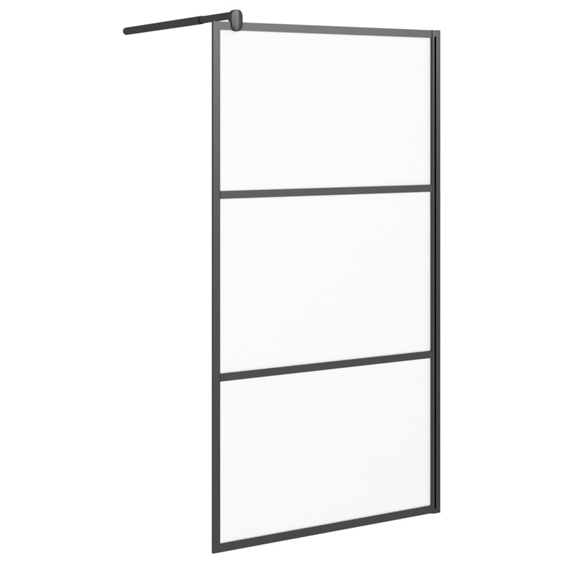 Load image into Gallery viewer, Vidaxl inloopdouchewand 100x195 cm mat esg-glas zwart