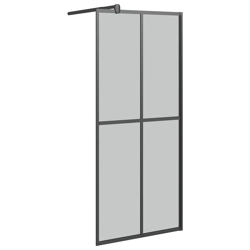 Afbeelding laden in galerijviewer, Vidaxl inloopdouchescherm 90x195 cm donker gehard glas