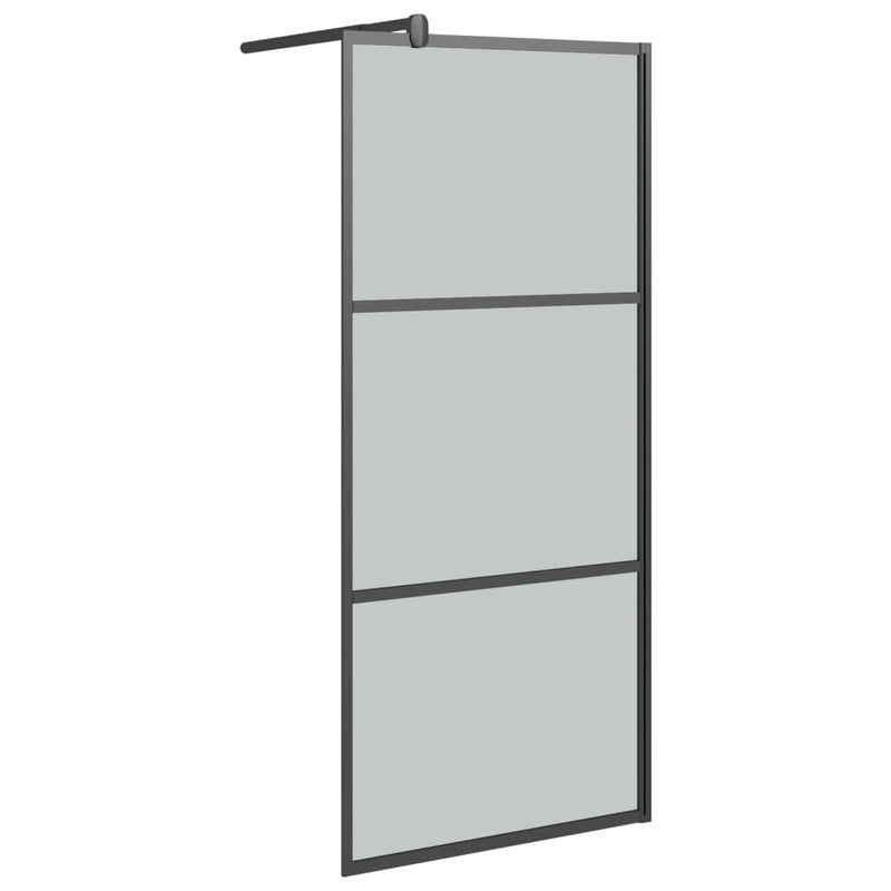 Load image into Gallery viewer, Vidaxl inloopdouchewand 80x195 cm donker esg-glas zwart