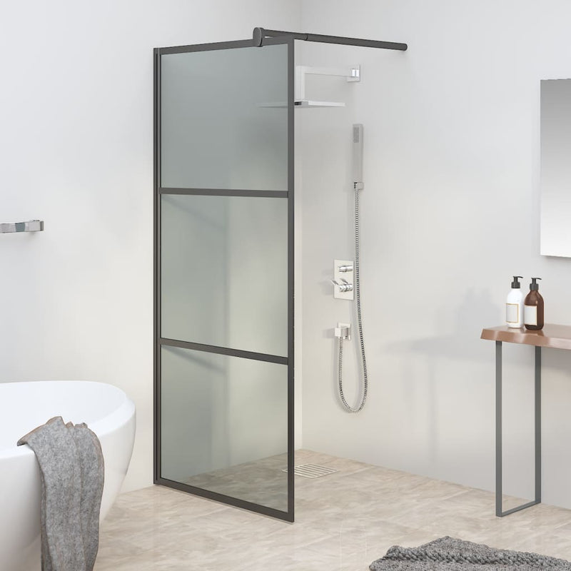 Load image into Gallery viewer, Vidaxl inloopdouchewand 90x195 cm donker esg-glas zwart