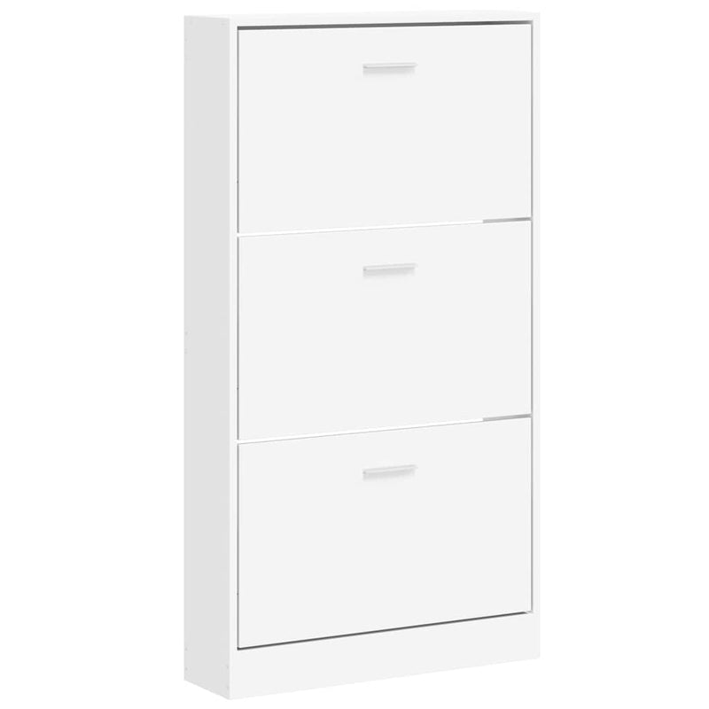 Afbeelding laden in galerijviewer, Vidaxl schoenenkast wit 59x17x108 cm bewerkt hout