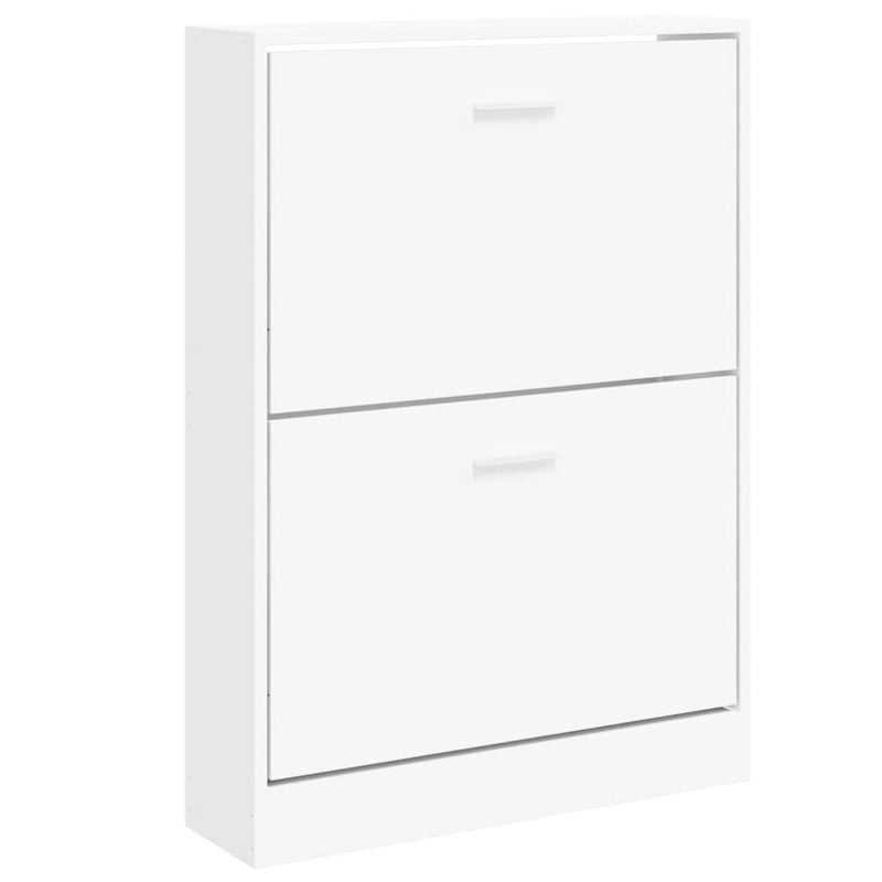 Load image into Gallery viewer, Vidaxl schoenenkast wit 59x17x81 cm bewerkt hout