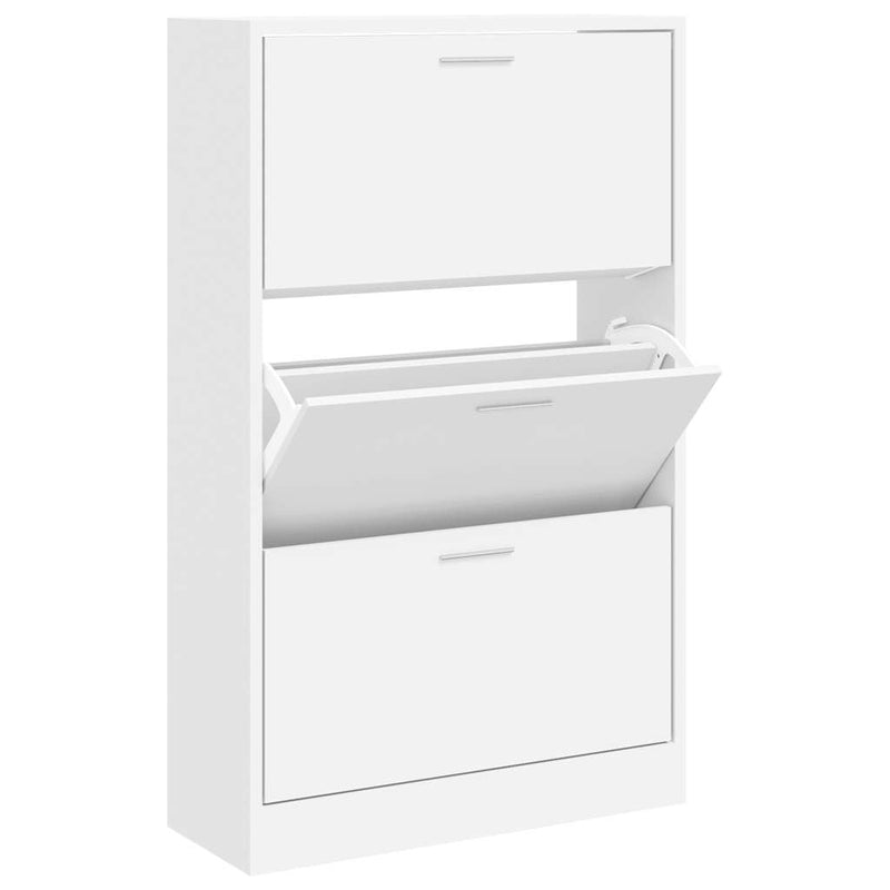 Load image into Gallery viewer, Vidaxl schoenenkast 63x24x103 cm bewerkt hout wit