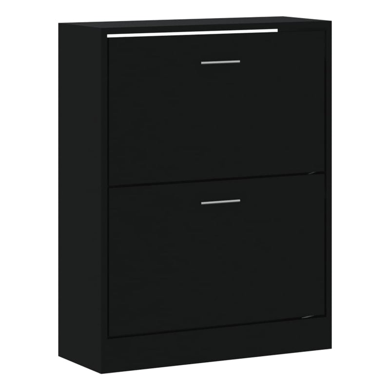 Load image into Gallery viewer, Vidaxl schoenenkast 63x24x81 cm bewerkt hout zwart