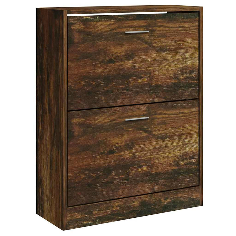 Load image into Gallery viewer, Vidaxl schoenenkast 63x24x81 cm bewerkt hout gerookt eikenkleurig