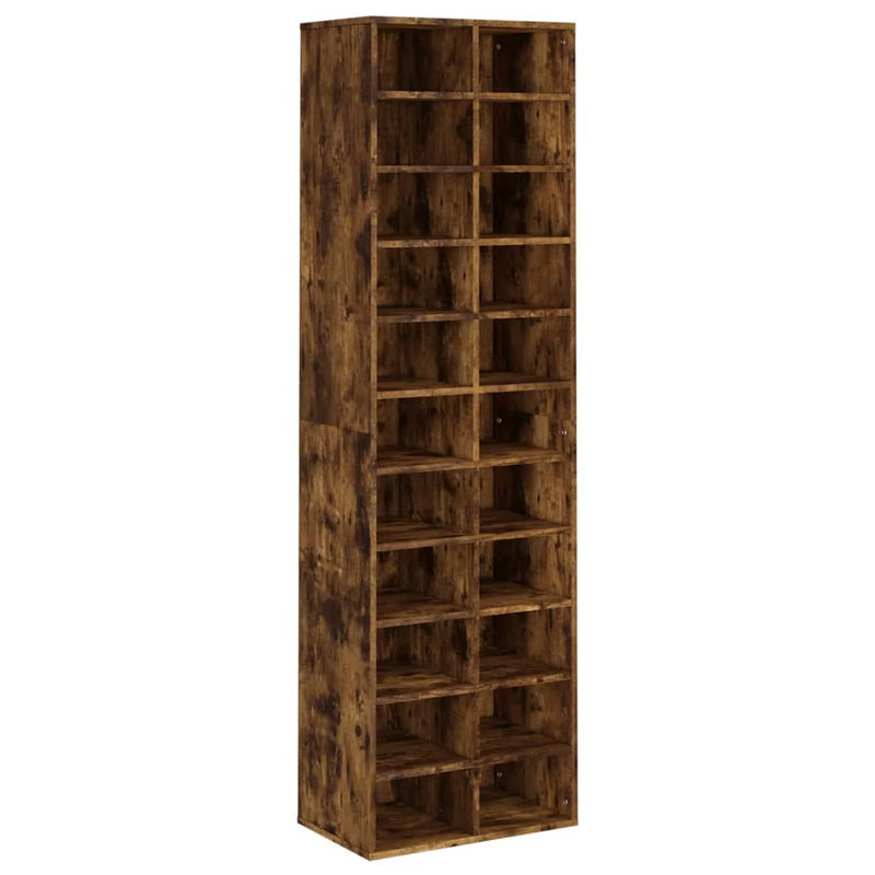 Load image into Gallery viewer, VidaXL Schoenenkast 54x34x183 cm bewerkt hout gerookt eikenkleurig