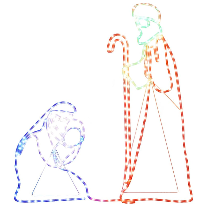 ギャラリービューアに画像をロードする, Vidaxl kerstfiguren jozef en maria met 264 led's 40x55 en 38x100 cm