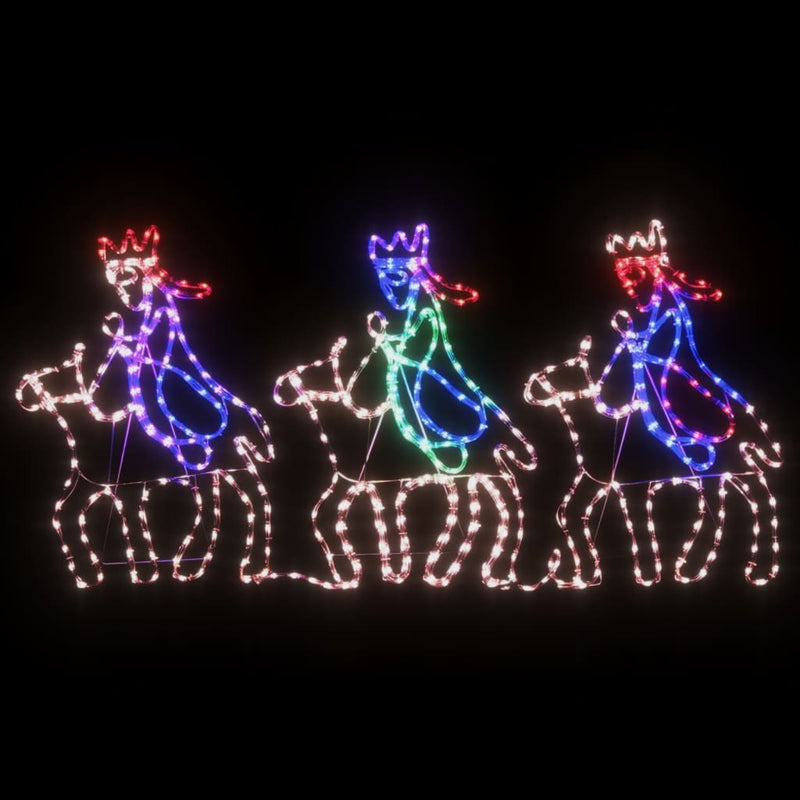 Load image into Gallery viewer, Vidaxl kerstfiguren drie wijzen met 504 led's 70x50 cm