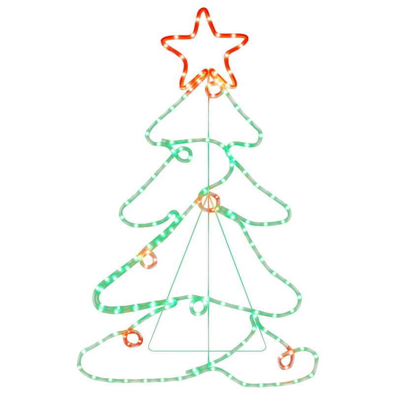 Load image into Gallery viewer, Vidaxl kerstfiguur boom met 144 led's 88x56 cm