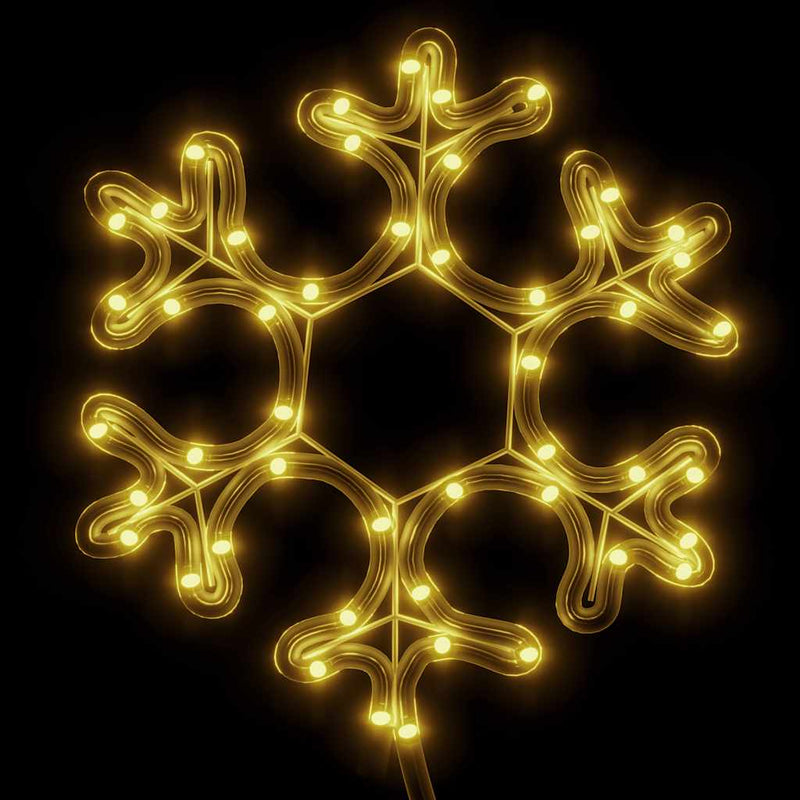 ギャラリービューアに画像をロードする, Vidaxl kerstfiguur sneeuwvlok met 48 warmwitte led's 27x27 cm