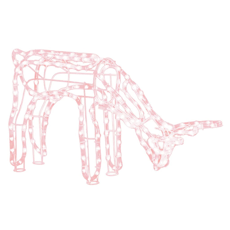 Load image into Gallery viewer, Vidaxl kerstfiguur rendier warmwit 73x31x45 cm