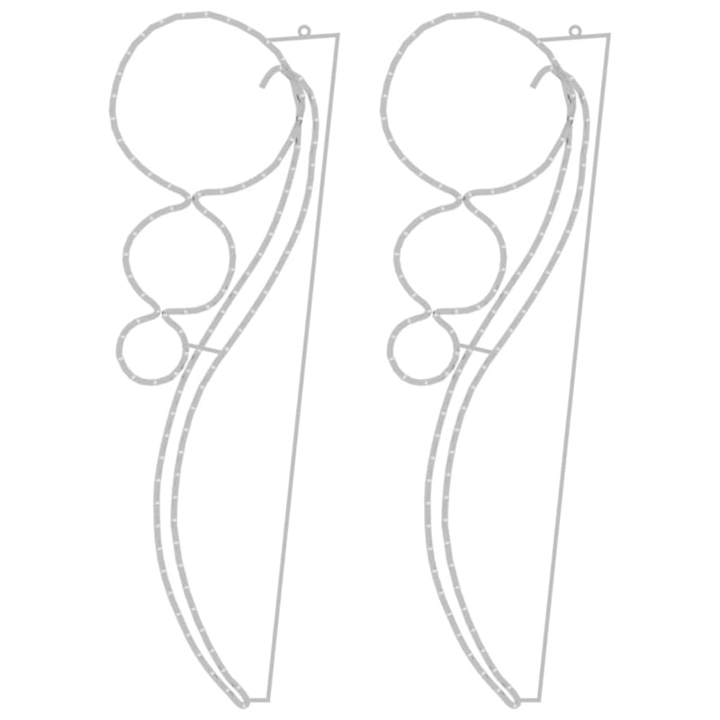 Load image into Gallery viewer, Vidaxl lichtkabels 2 st balvormig warmwit 115,5x35x4,5 cm