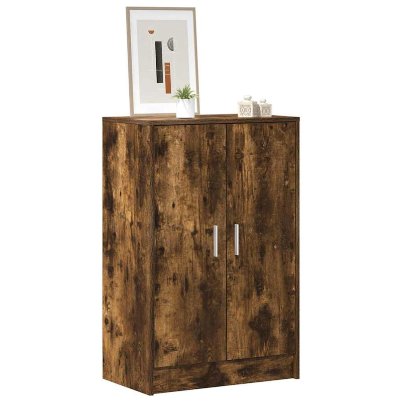 Afbeelding laden in galerijviewer, Vidaxl schoenenkast 60x35x92 cm bewerkt hout gerookt eikenkleurig