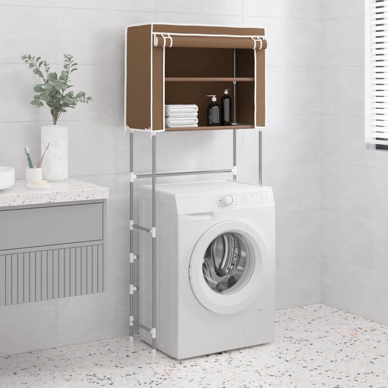 Load image into Gallery viewer, VidaXL Opbergrek voor boven wasmachine 2-laags 71x29,5x170,5 cm bruin