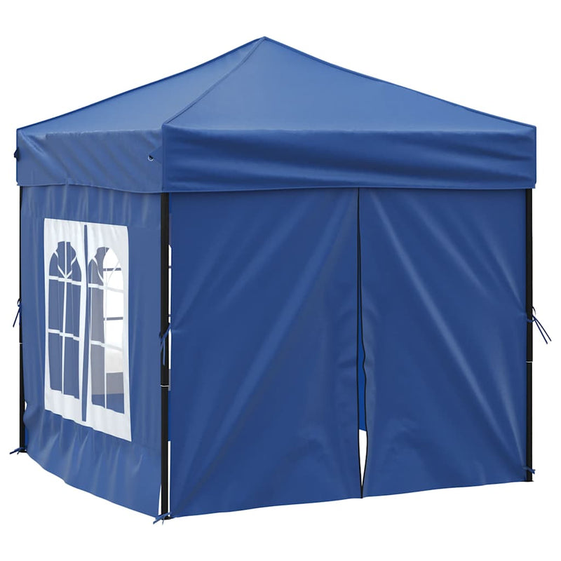 Afbeelding laden in galerijviewer, Vidaxl partytent inklapbaar met zijwanden 2x2 m blauw