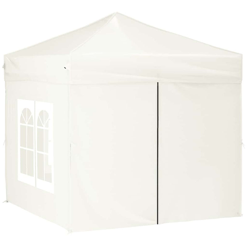 Afbeelding laden in galerijviewer, Vidaxl partytent inklapbaar met zijwanden 2x2 m crèmekleurig