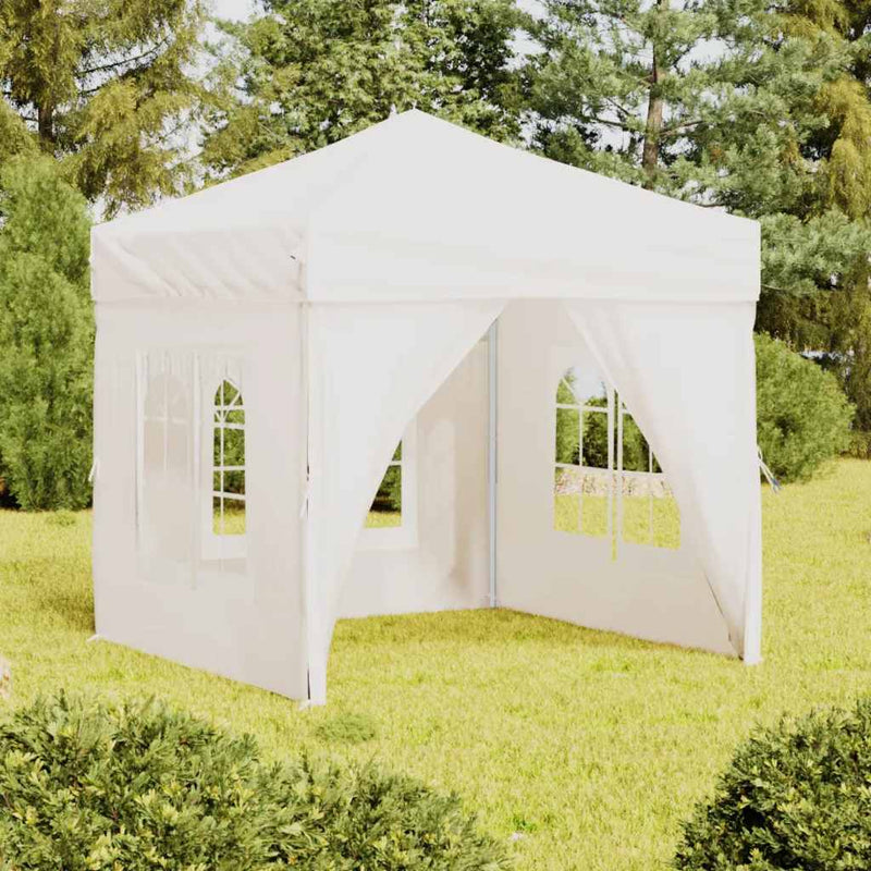 Load image into Gallery viewer, Vidaxl partytent inklapbaar met zijwanden 2x2 m wit