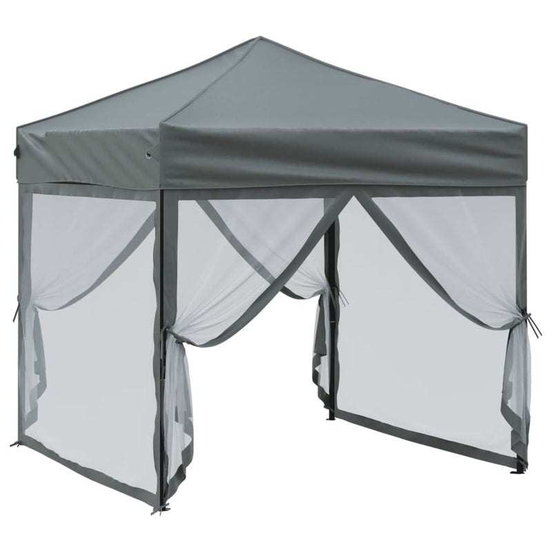 Load image into Gallery viewer, Vidaxl partytent inklapbaar met zijwanden 2x2 m antracietkleurig