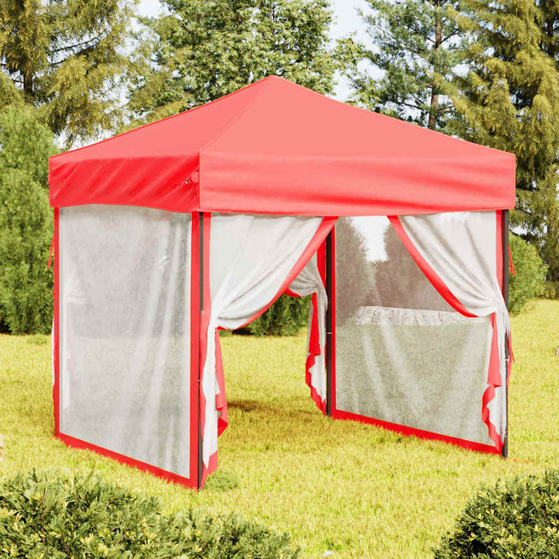 Chargez l'image dans la visionneuse de la galerie, Vidaxl partytent inklapbaar met zijwanden 2x2 m rood