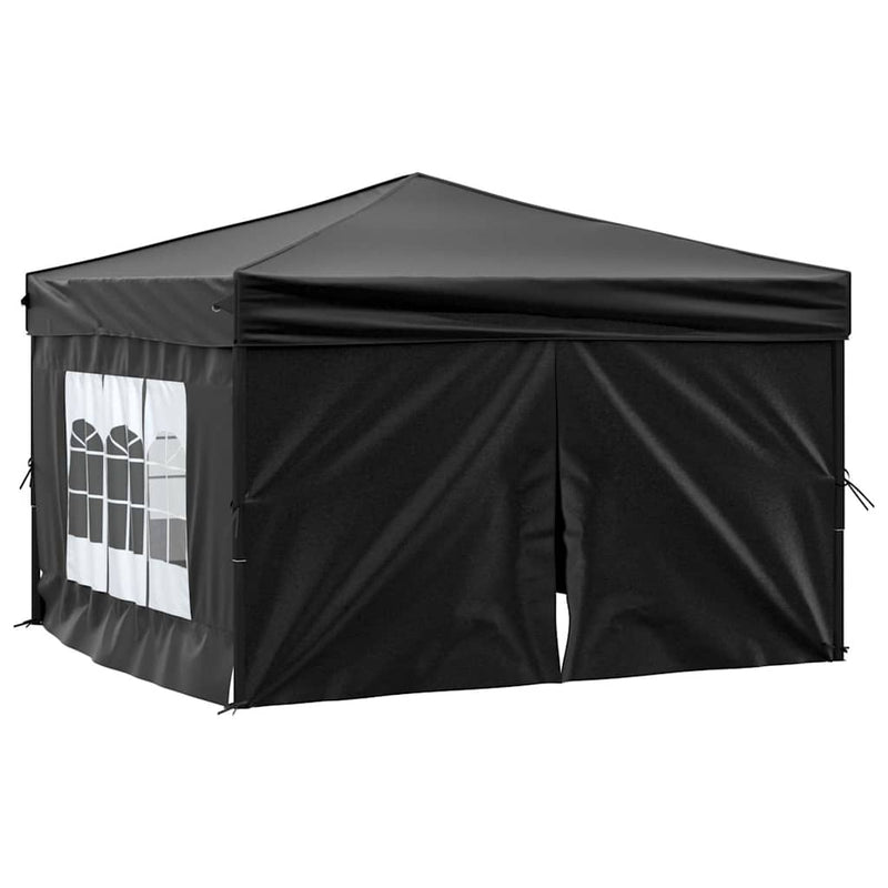 Load image into Gallery viewer, Vidaxl partytent inklapbaar met zijwanden 3x3 m zwart