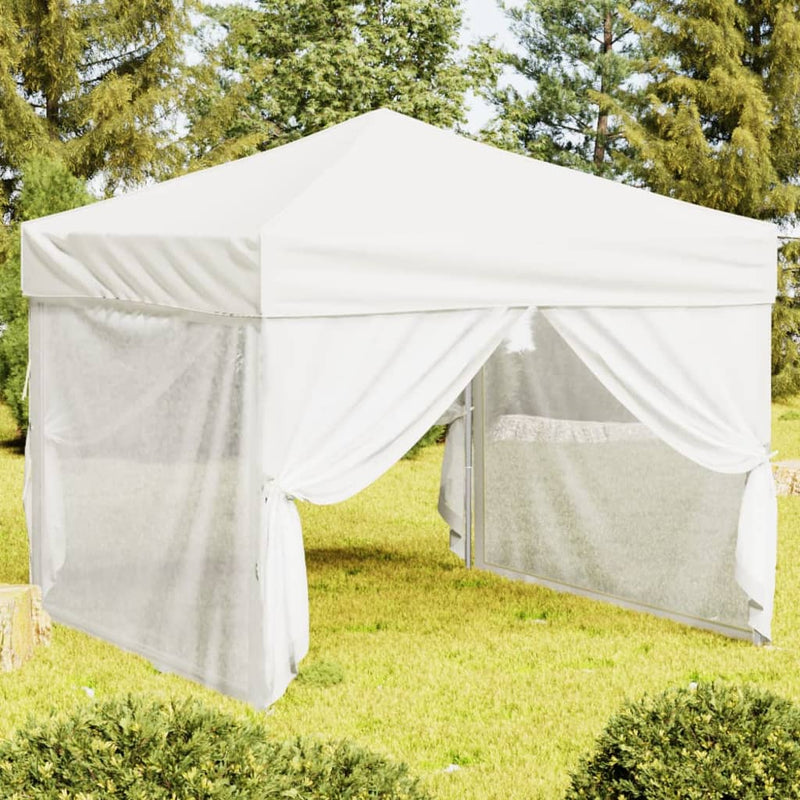 Load image into Gallery viewer, Vidaxl partytent inklapbaar met zijwanden 3x3 m wit