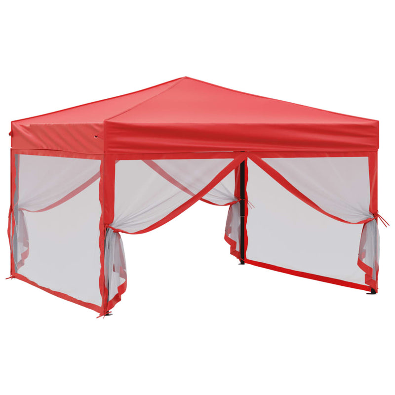 Load image into Gallery viewer, Vidaxl partytent inklapbaar met zijwanden 3x3 m rood