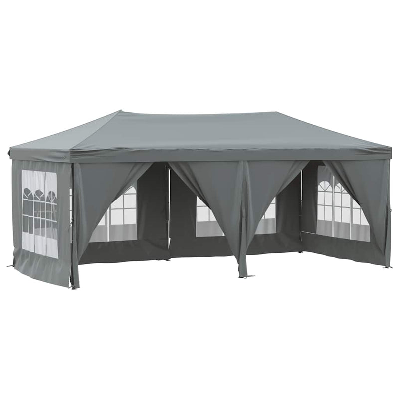 Load image into Gallery viewer, Vidaxl partytent inklapbaar met zijwanden 3x6 m antracietkleurig