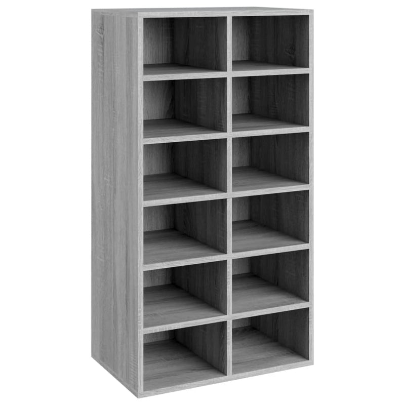 Load image into Gallery viewer, Vidaxl schoenenrek 54x34x100,5 cm bewerkt hout grijs sonoma eikenkleur