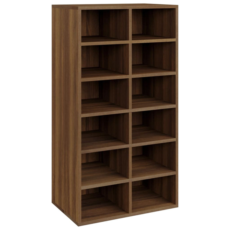 Load image into Gallery viewer, Vidaxl schoenenrek 54x34x100,5 cm bewerkt hout bruin eikenkleur