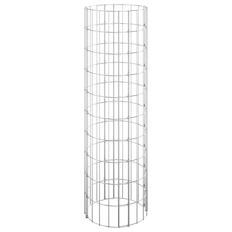 Afbeelding laden in galerijviewer, Vidaxl gabion paal rond ø30x100 cm gegalvaniseerd staal