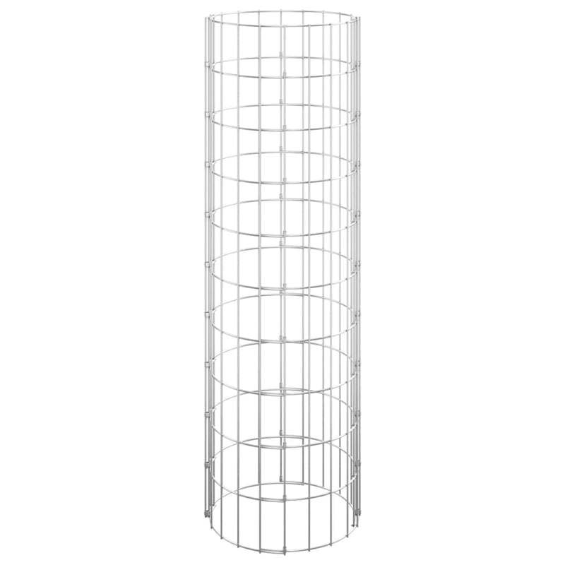 Afbeelding laden in galerijviewer, Vidaxl gabion paal rond ø30x100 cm gegalvaniseerd staal