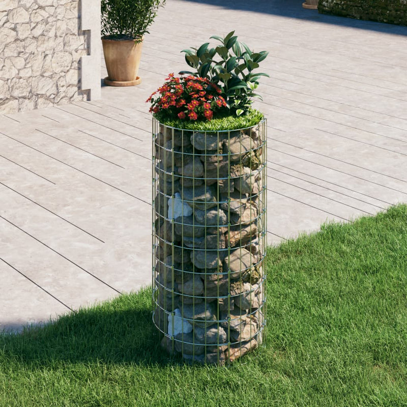 Chargez l'image dans la visionneuse de la galerie, Vidaxl gabion paal rond ø50x100 cm gegalvaniseerd staal