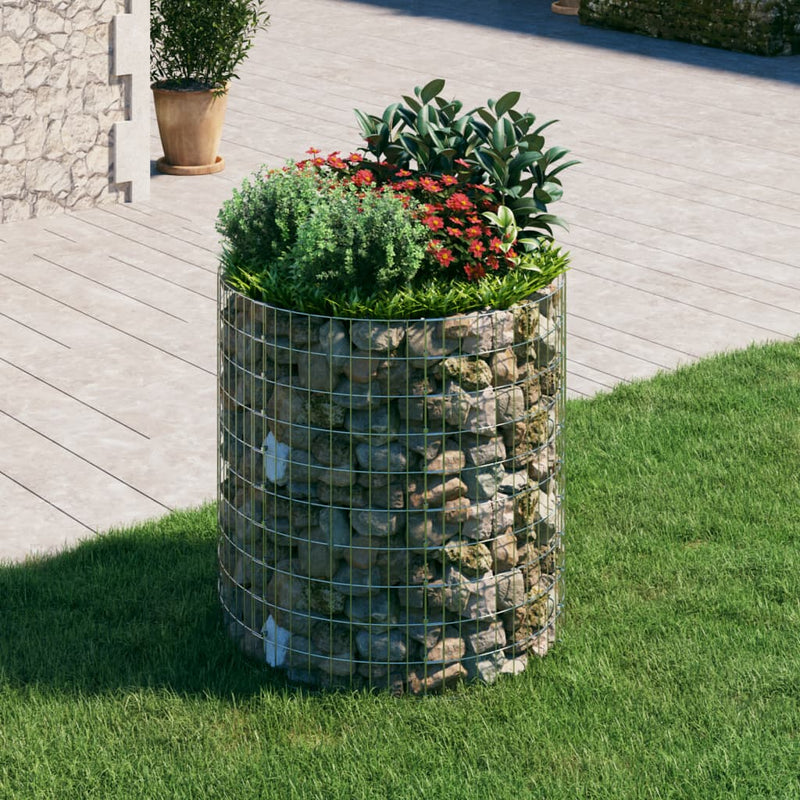Load image into Gallery viewer, Vidaxl gabion paal rond ø100x100 cm gegalvaniseerd staal