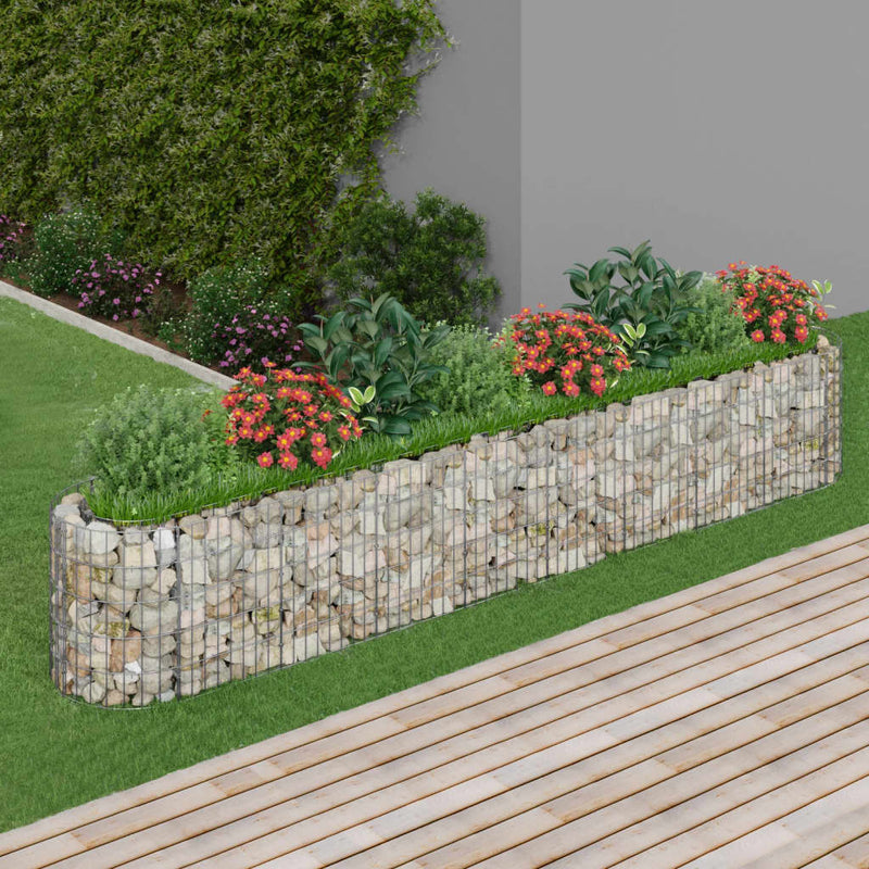 Load image into Gallery viewer, VidaXL Gabion plantenbak verhoogd 330x50x50 cm gegalvaniseerd ijzer