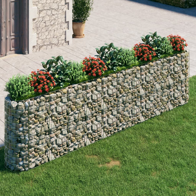 Load image into Gallery viewer, VidaXL Gabion plantenbak verhoogd 400x50x100 cm gegalvaniseerd ijzer