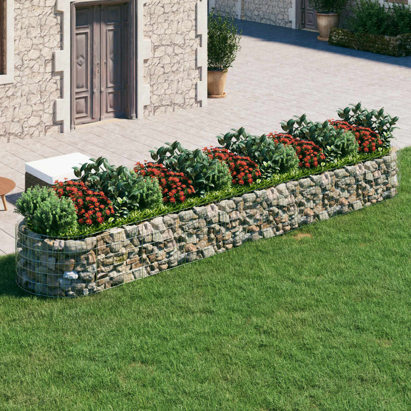 Load image into Gallery viewer, VidaXL Gabion plantenbak verhoogd 500x100x50 cm gegalvaniseerd ijzer