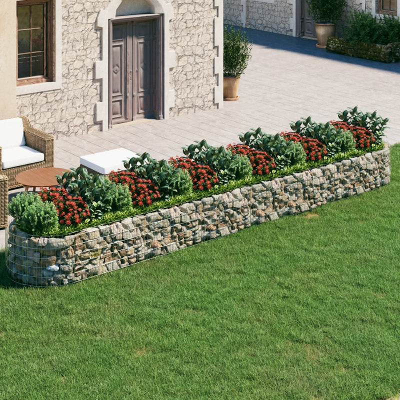 Load image into Gallery viewer, VidaXL Gabion plantenbak verhoogd 600x100x50 cm gegalvaniseerd ijzer